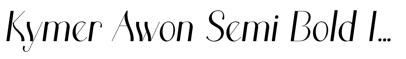 Kymer Awon Semi Bold Italic